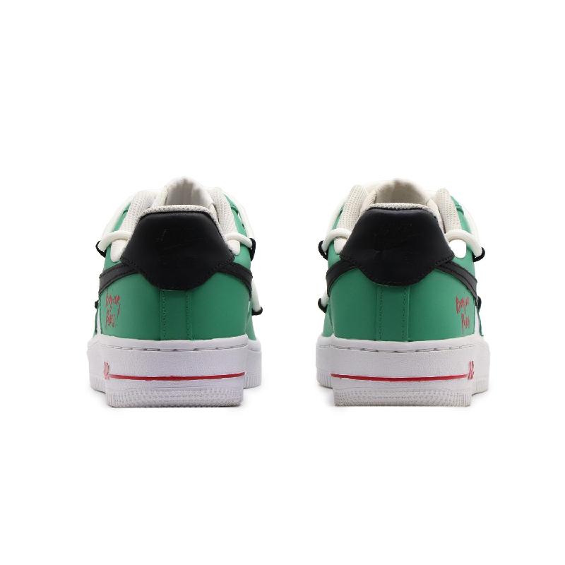 [Custom Men's Heineken]  Air Force 1 Skateboarding Shoes Men Low-top Green/White
