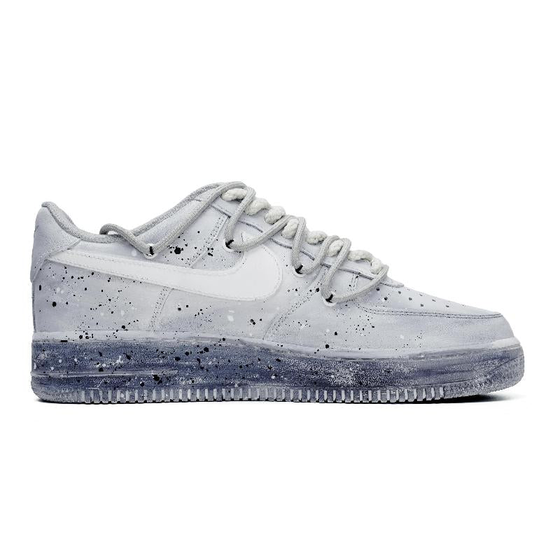 [Custom The men's style for baptism Day is grey and black]  Air Force 1 Skateboarding Shoes Men