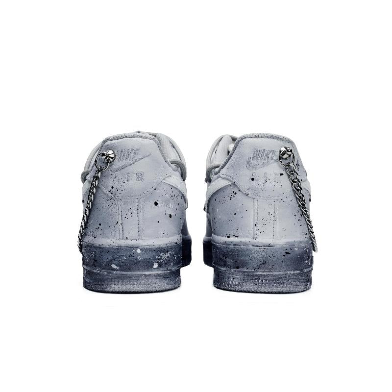 [Custom The men's style for baptism Day is grey and black]  Air Force 1 Skateboarding Shoes Men