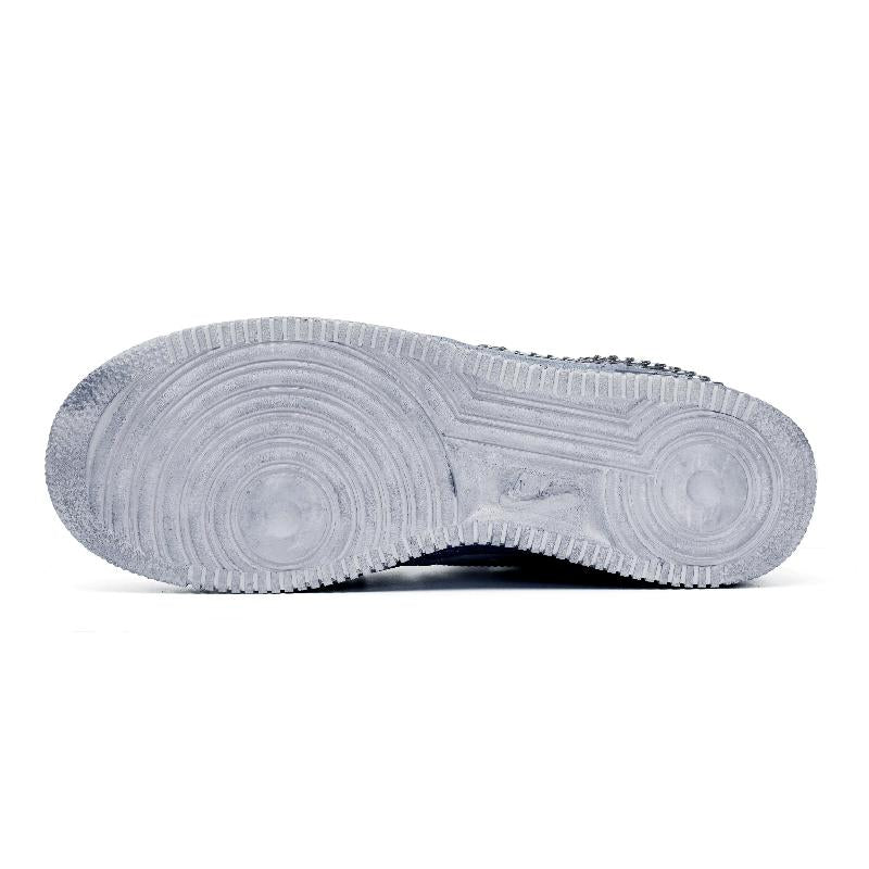 [Custom The men's style for baptism Day is grey and black]  Air Force 1 Skateboarding Shoes Men