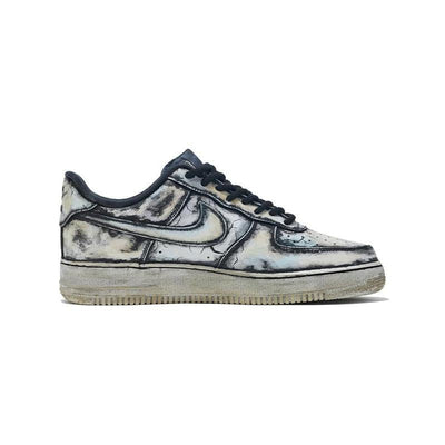 [Custom "Doomsday black and white men's style.] Male  Air Force 1 Low Skate shoes
