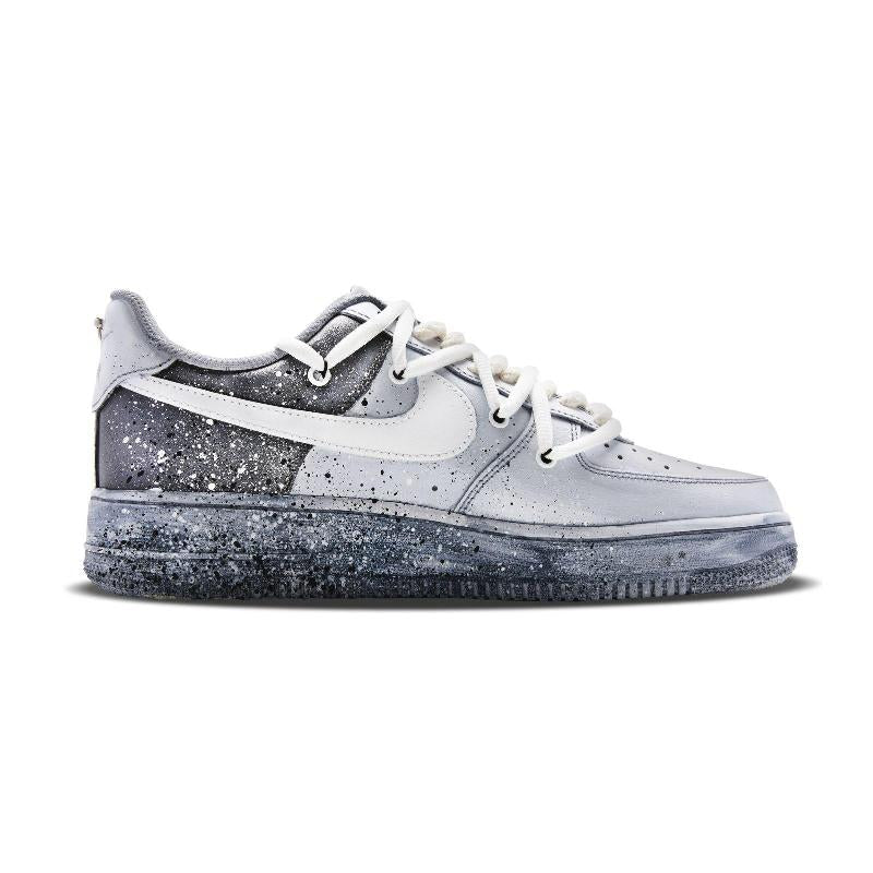 [Custom Gray, Steeped In Text] Air Force 1 Low Skate Shoes Unisex