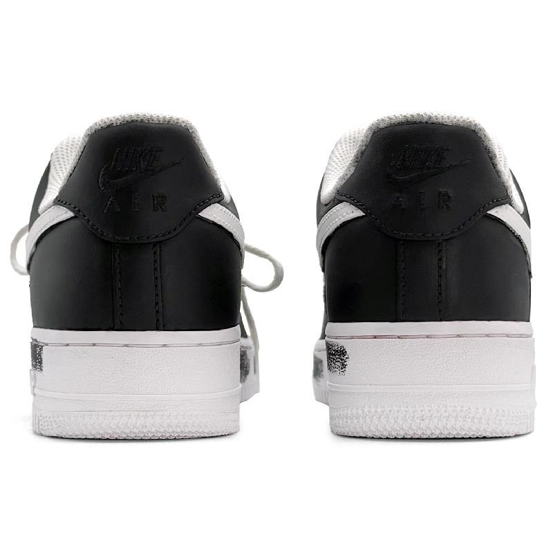 [Custom Black swan]  Air Force 1 Skateboard Shoes Men Low-Top Black/White
