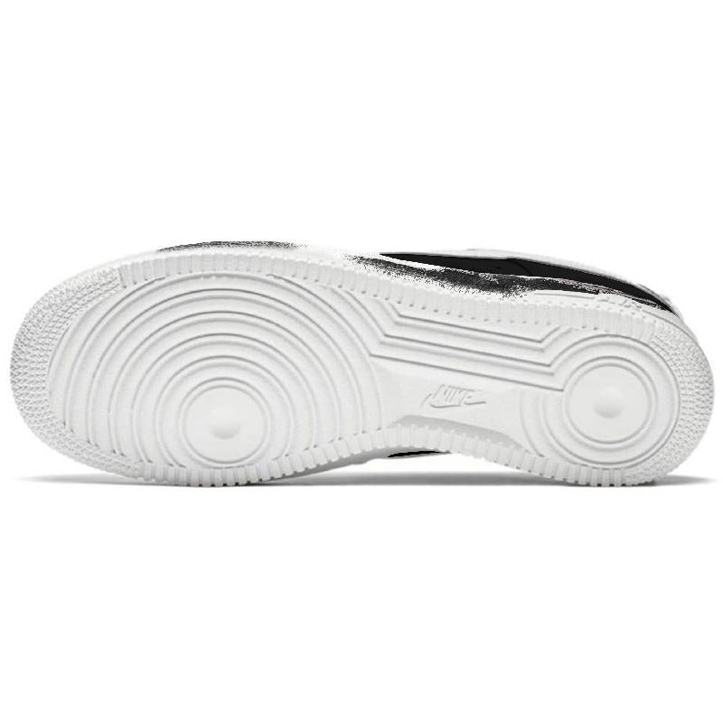 [Custom Black swan]  Air Force 1 Skateboard Shoes Men Low-Top Black/White