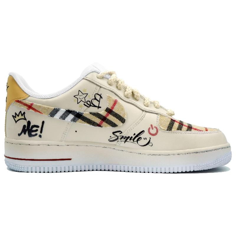 [Custom The cool smoke is like ink]  Air Force 1 Skateboarding Shoes Unisex