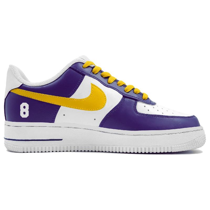 [Custom Purple Gold Mamba]  Air Force 1 Skateboarding Shoes Unisex