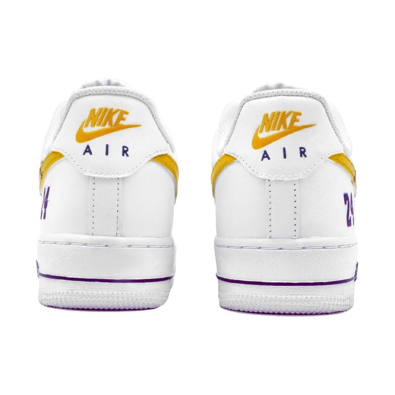 [Custom Purple gold Mamba white]  Air Force 1 Skateboarding Shoes Unisex Low-top Purple