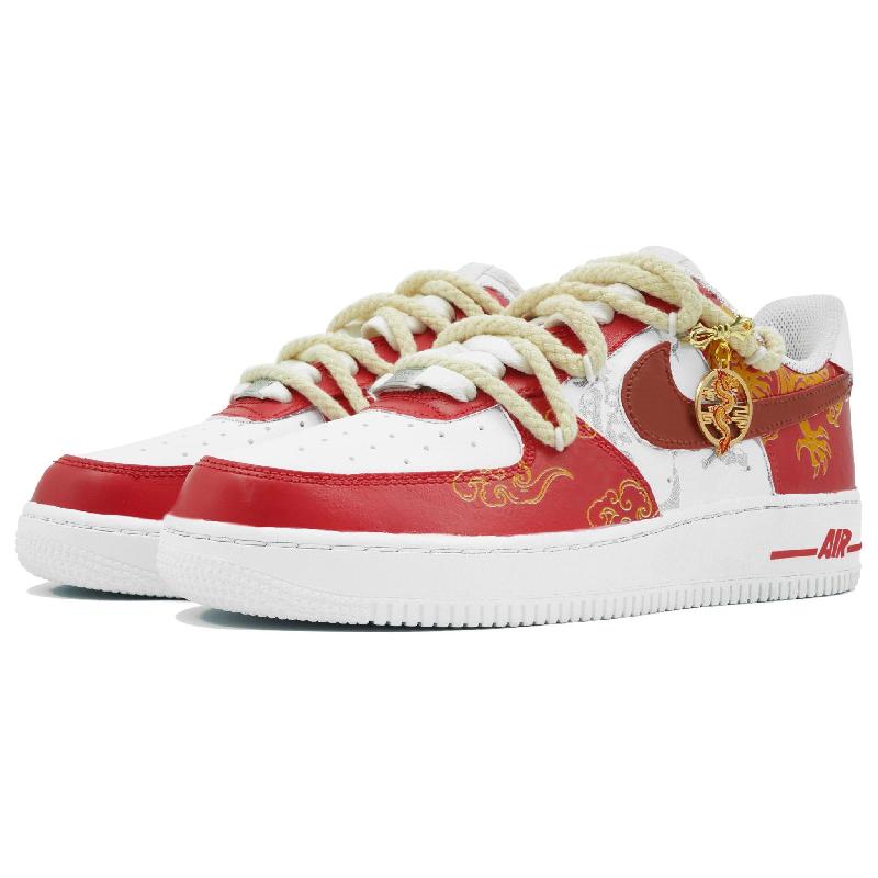 [Custom The dragon raises its head and the clouds rise]  Air Force 1 Skateboarding Shoes Unisex