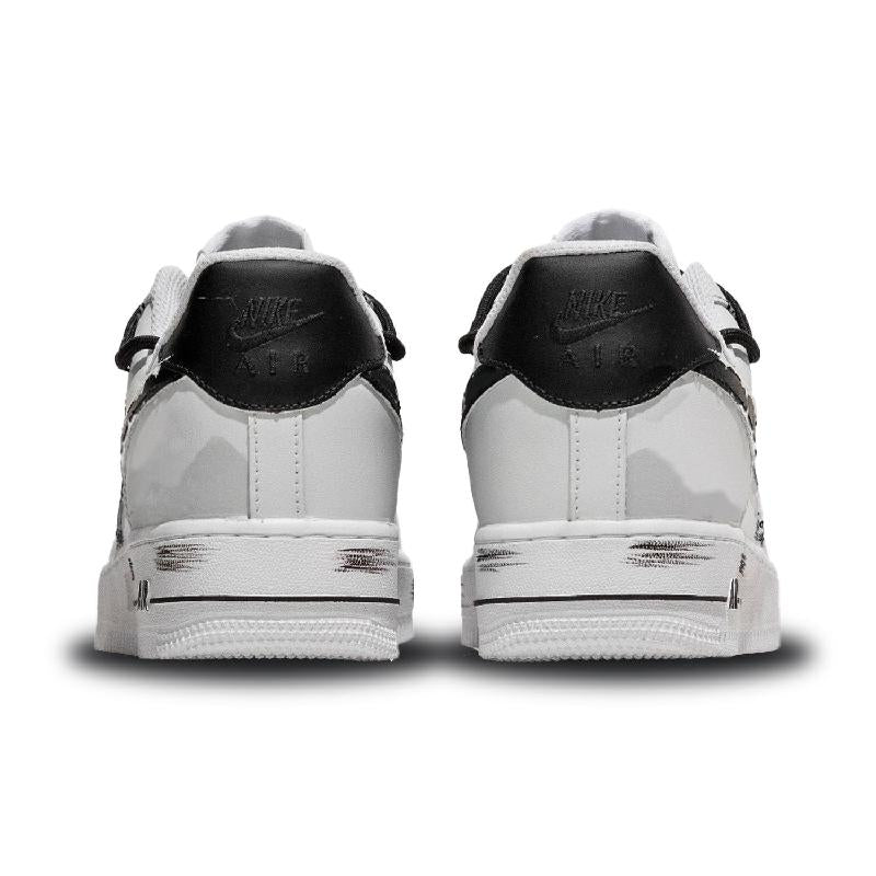 [Custom Gravitational space-time]  Air Force 1 Skateboarding Shoes Unisex Low-top Gray