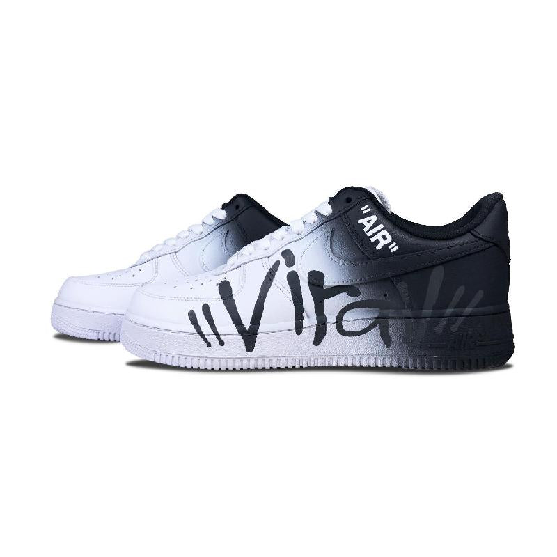 [Custom Mix half black and half white]  Air Force 1 Skateboarding Shoes Men