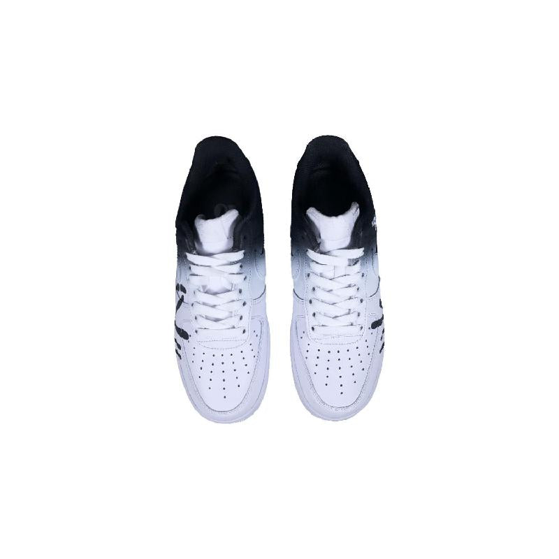 [Custom Mix half black and half white]  Air Force 1 Skateboarding Shoes Men