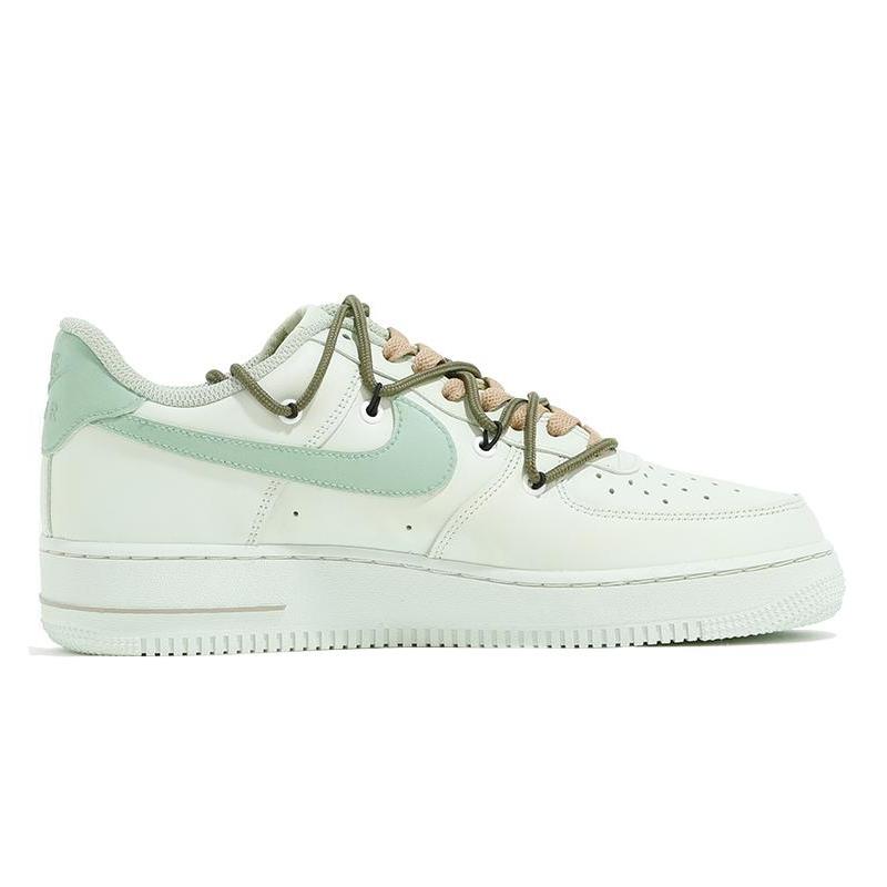[Custom Men's summer-style QD]  Air Force 1 Skateboarding Shoes Men Low-top Green/Brown