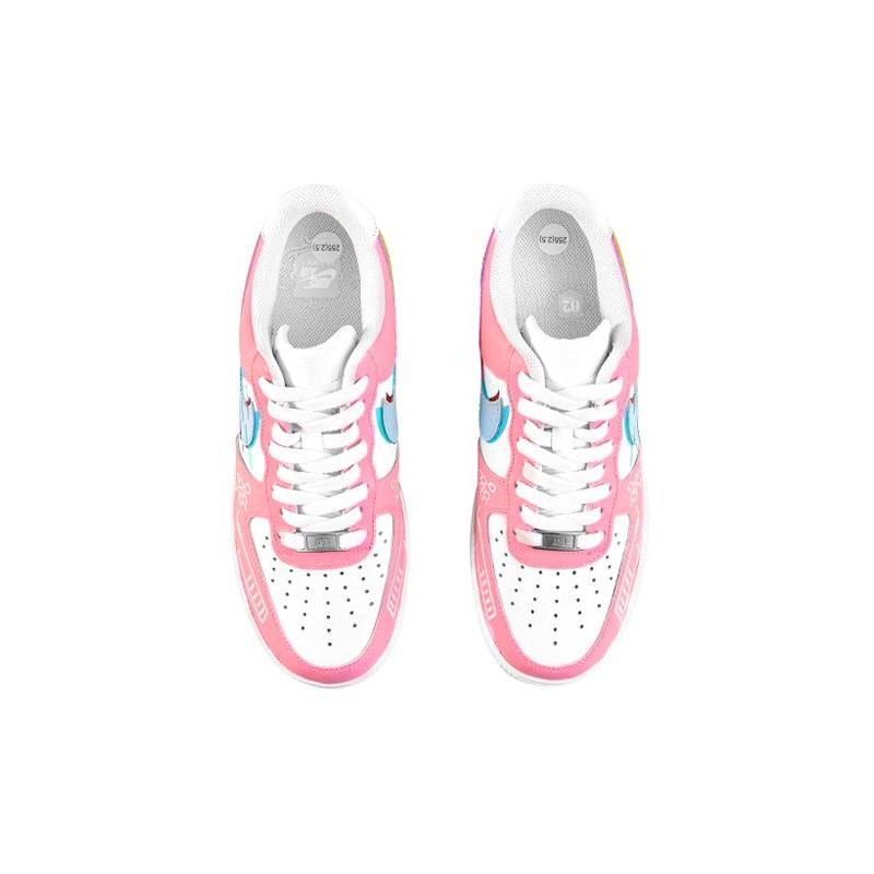 [Custom Avalanche Berry]  Air Force 1 Skateboarding Shoes Men Low-top Pink/white