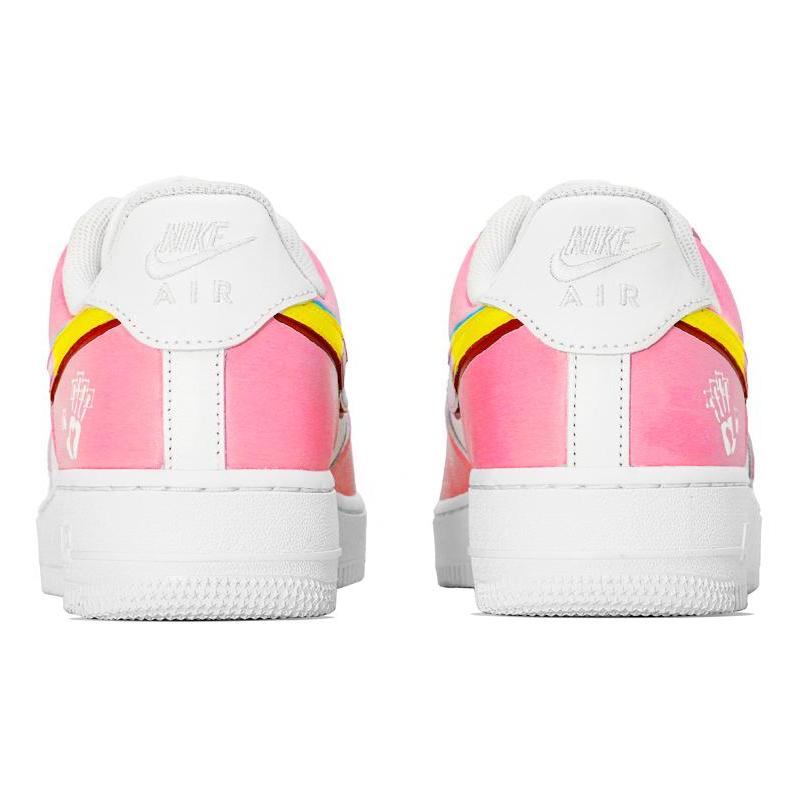 [Custom Avalanche Berry]  Air Force 1 Skateboarding Shoes Men Low-top Pink/white