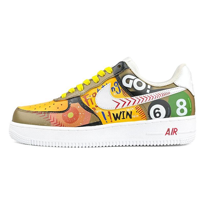 [Custom Billiards]  Air Force 1 Skateboarding Shoes Men
