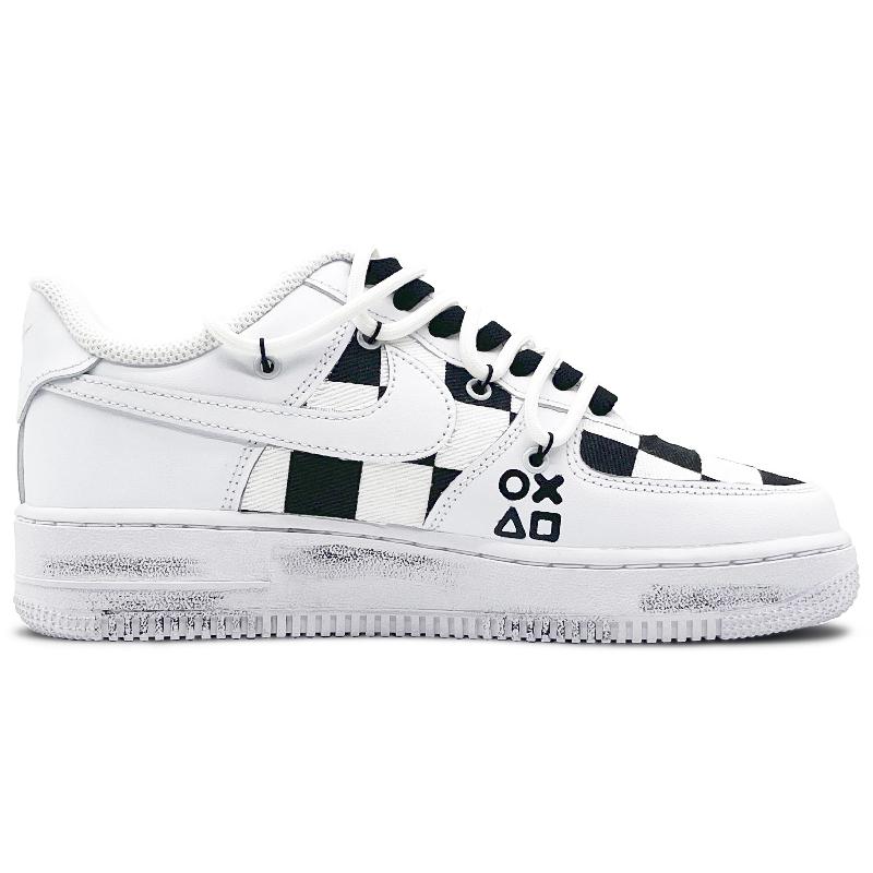 [Custom Super Mary]  Air Force 1 Skateboarding Shoes Men Low-top White