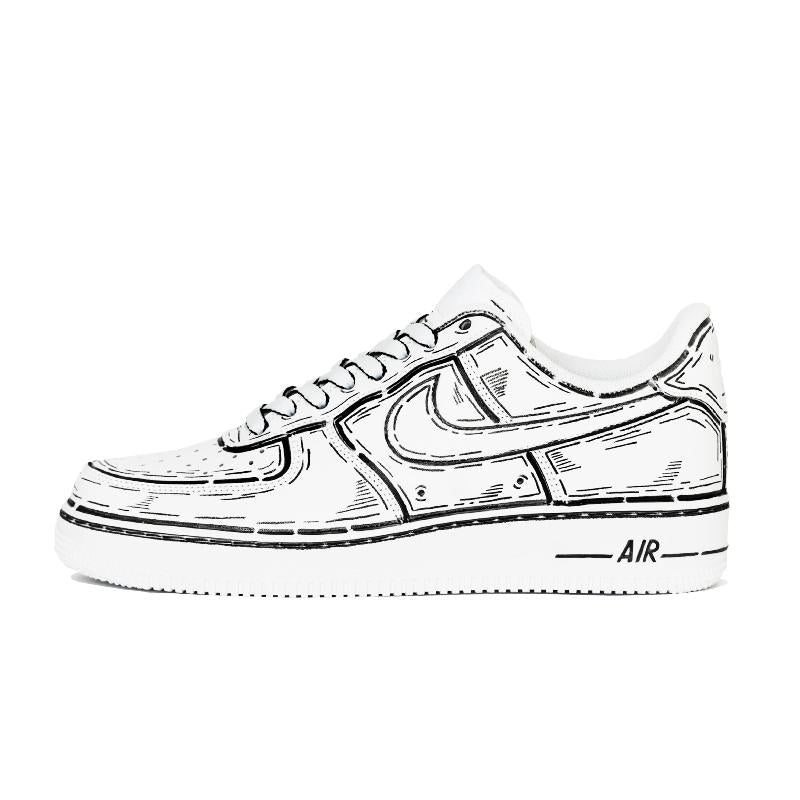 [Custom 2D]  Air Force 1 Skateboarding Shoes Men
