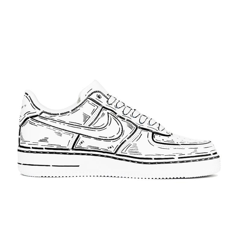 [Custom 2D]  Air Force 1 Skateboarding Shoes Men