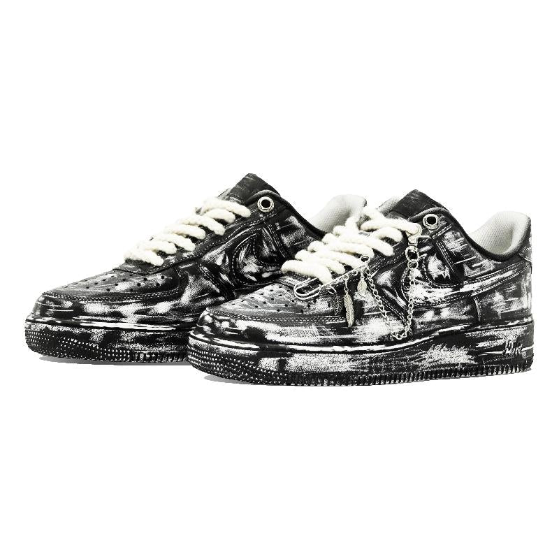 [Custom Silent film]  Air Force 1 Skateboarding Shoes Men Low-top White