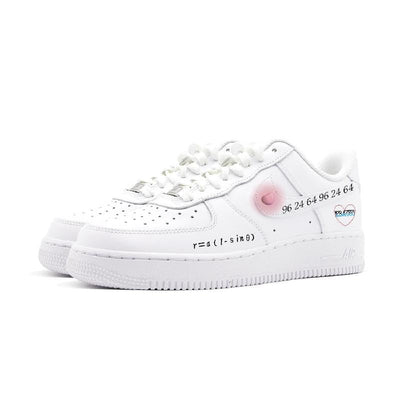 Love formula -  Air Force 1 Skateboarding Shoes Men Low-top White