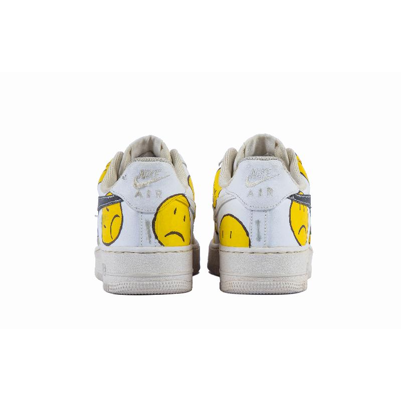 [Custom Reverse the smiling face]  Air Force 1 Skateboarding Shoes Men