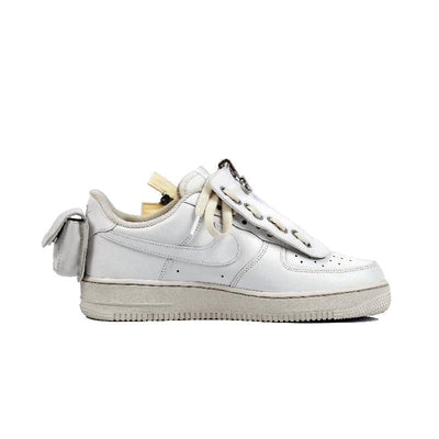 [Custom Four-dimensional deconstruction]  Air Force 1 Skateboarding Shoes Men Low-top White/beige/light Gray