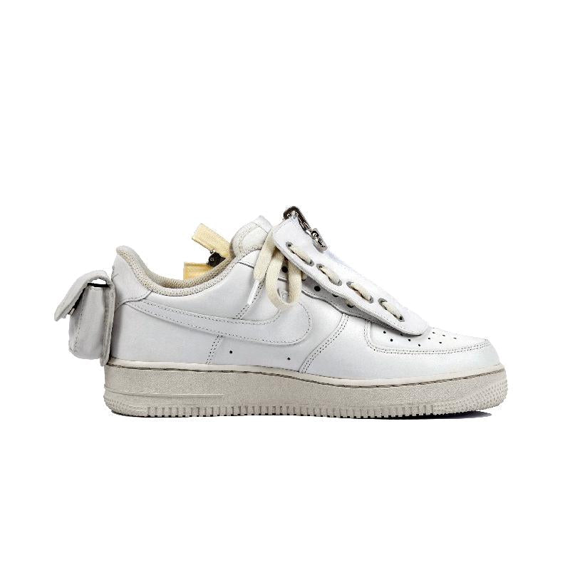 [Custom Four-dimensional deconstruction]  Air Force 1 Skateboarding Shoes Men Low-top White/beige/light Gray