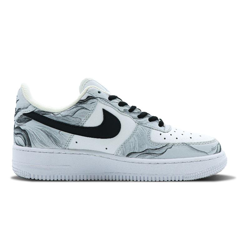 [Custom Men's ink wash painting]  Air Force 1 Skateboarding Shoes Men