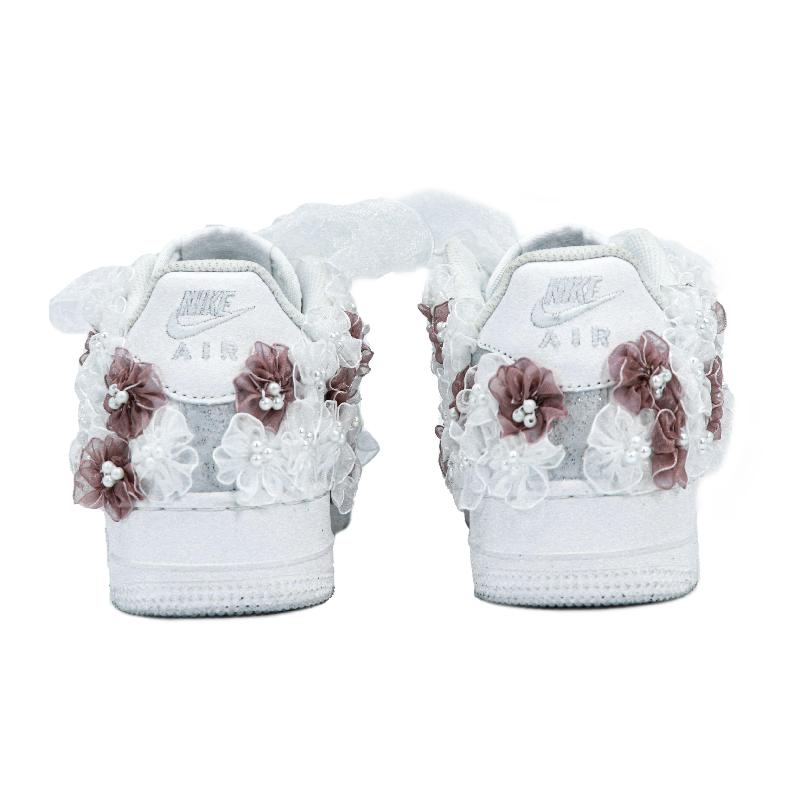 [Custom White wedding shoes]  Air Force 1 Skateboarding Shoes Men