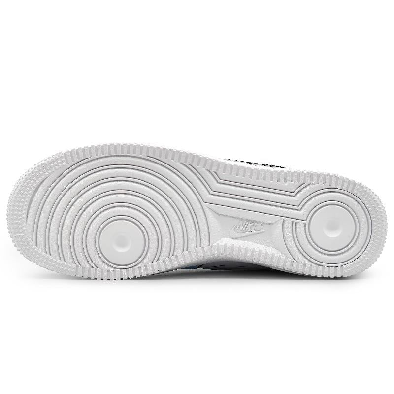 [Custom Male 2D style in yellow and gray]  Air Force 1 Skateboarding Shoes Men Low-top White/Black