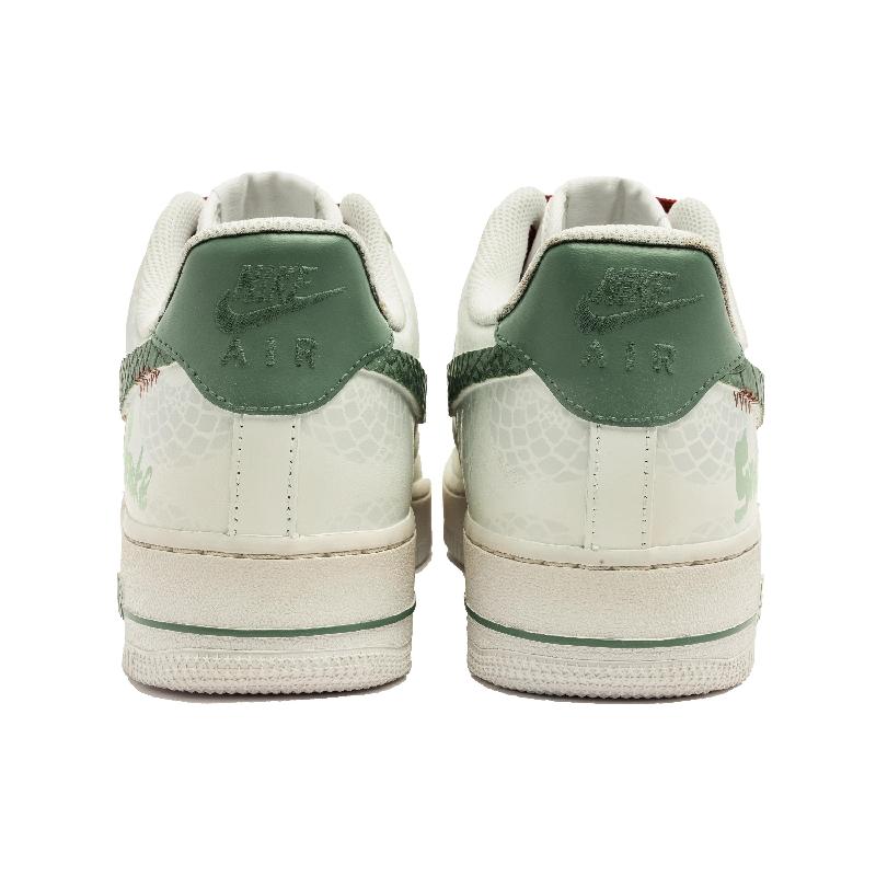 [Custom Yi Si Ling Lin]  Air Force 1 Skateboard Shoes Unisex Low-Top White Beige Green