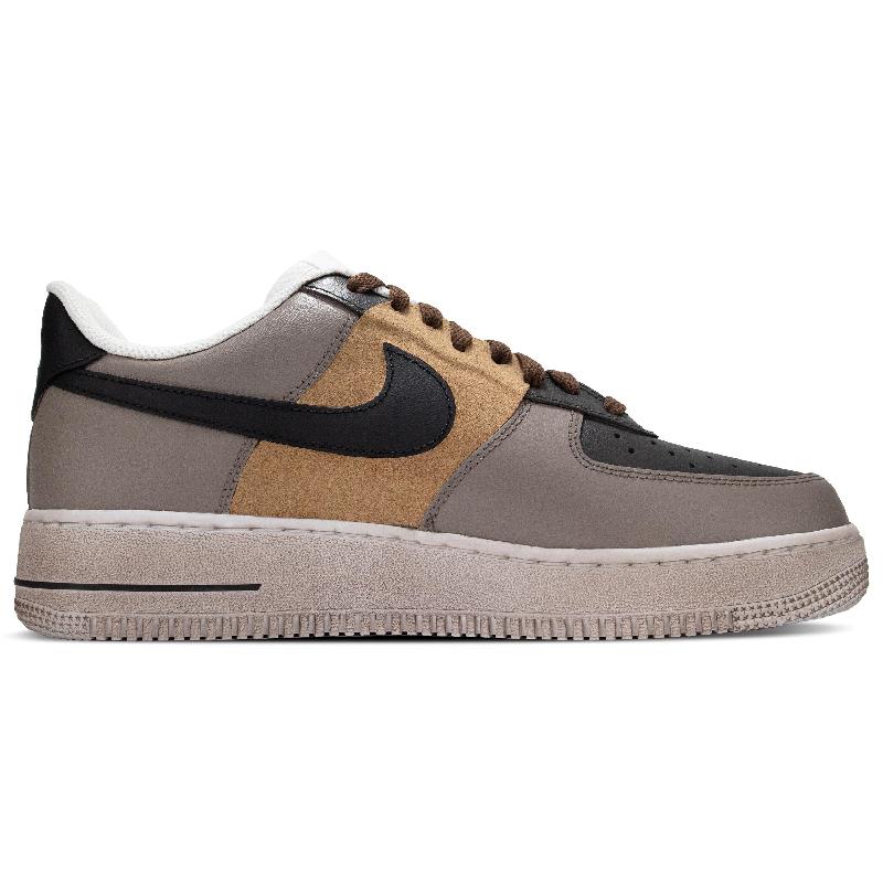 [Custom Flame graffiti]  Air Force 1 Skateboarding Shoes Men Low-top Brown/black