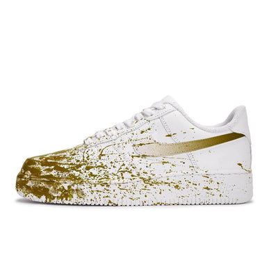 [Custom Immersive live for both men and women]  Air Force 1 Skateboard Shoes Unisex Low-Top White/Yellow