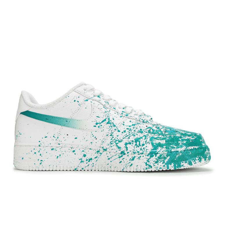 [Custom Free scene for men and women]  Air Force 1 Skateboard Shoes Men Low-Top White Green