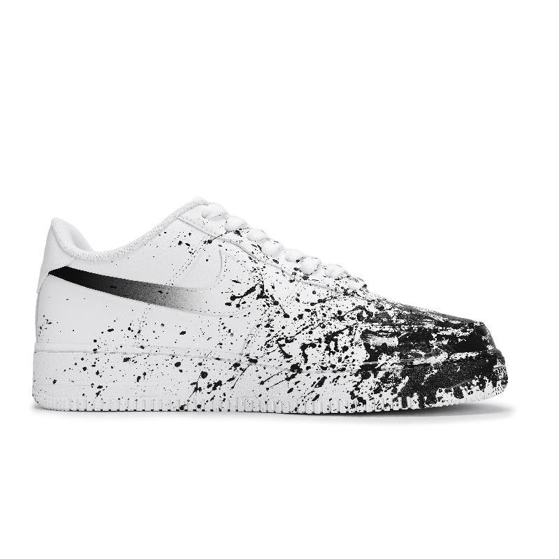 [Custom The scene of the same style for both men and women to recall]  Air Force 1 Skateboard Shoes Men Low-Top White Black