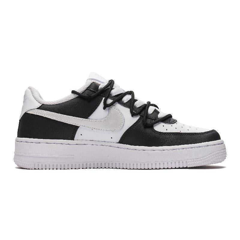 [Custom Men's Venom Double Hook black and White]  Air Force 1 Skateboarding Shoes Men Low-top Black/White