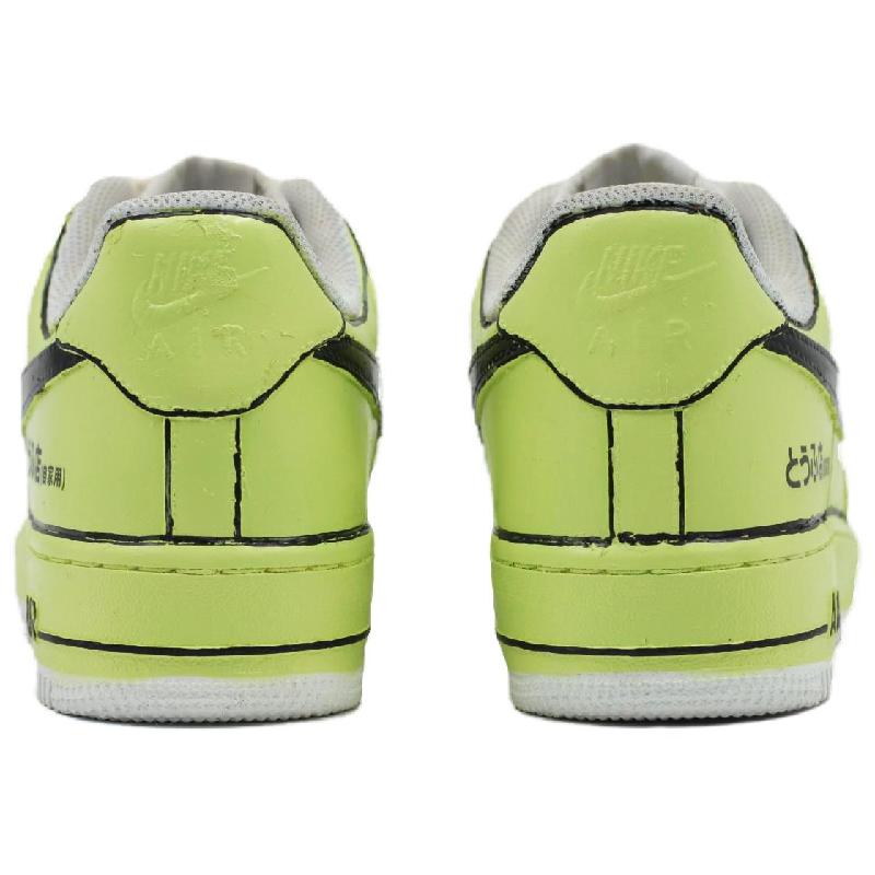 [Custom Summer night fluorescence]  Air Force 1 Skateboard Shoes Unisex Low-Top Green