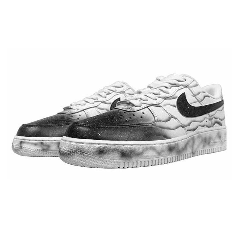 [Custom The male version of Wan Chongshan]  Air Force 1 Skateboarding Shoes Men Low-top Black/white