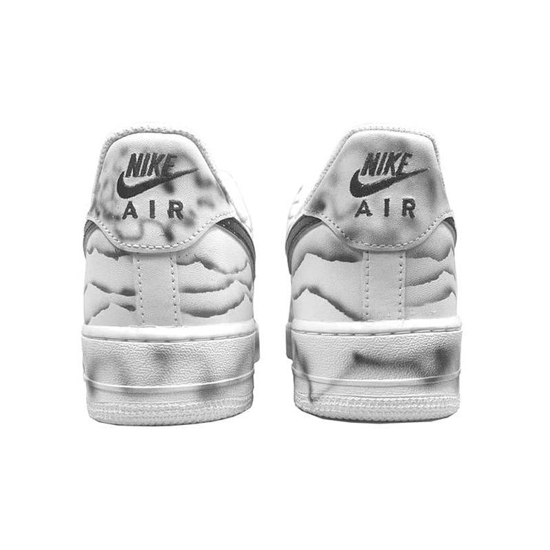 [Custom The male version of Wan Chongshan]  Air Force 1 Skateboarding Shoes Men Low-top Black/white