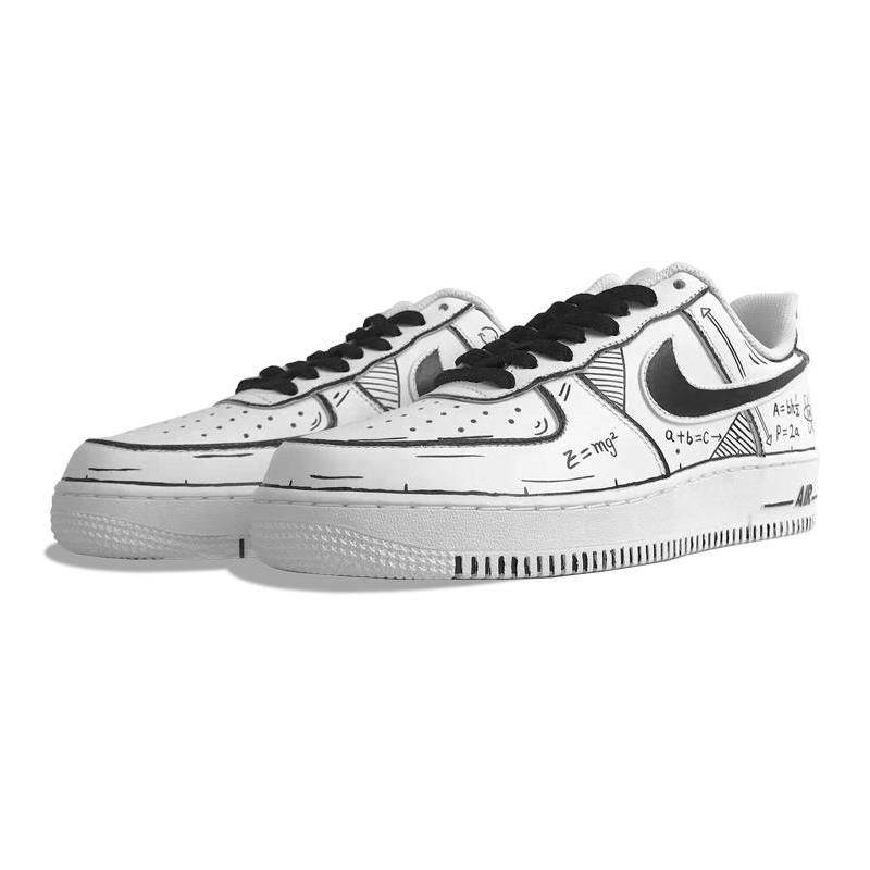 [Custom Men's digital graffiti]  Air Force 1 Skateboarding Shoes Men