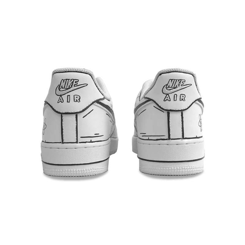 [Custom Men's digital graffiti]  Air Force 1 Skateboarding Shoes Men