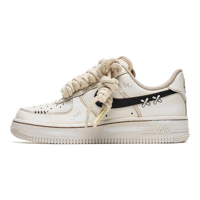 [Custom Men's coffee dyeing A-BOX]  Air Force 1 Skateboarding Shoes Men