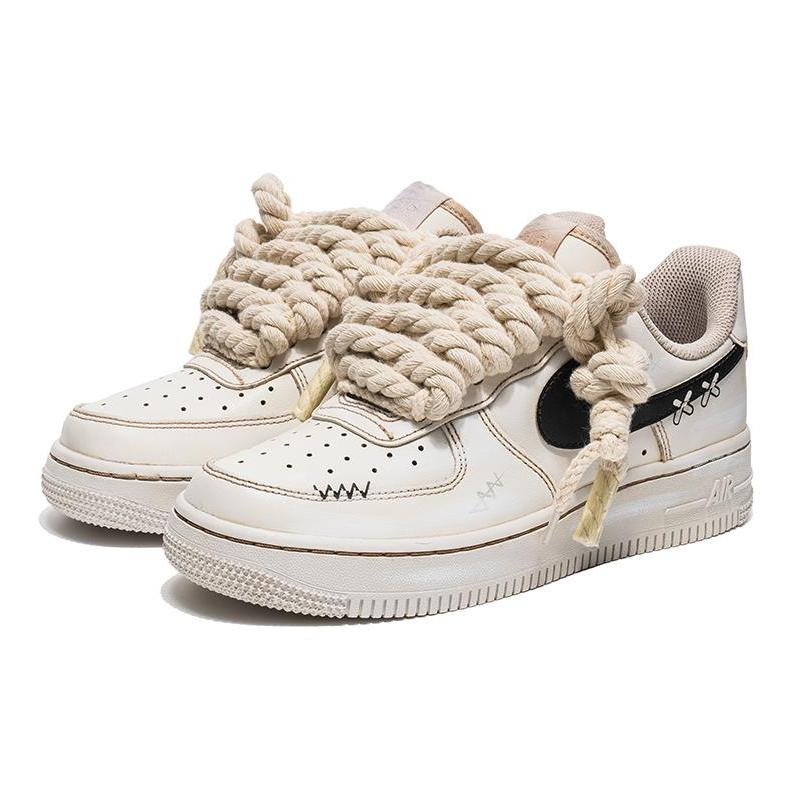 [Custom Men's coffee dyeing A-BOX]  Air Force 1 Skateboarding Shoes Men