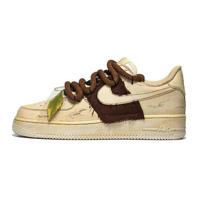 [Custom Male style fallen leaves]  Air Force 1 Skateboarding Shoes Men