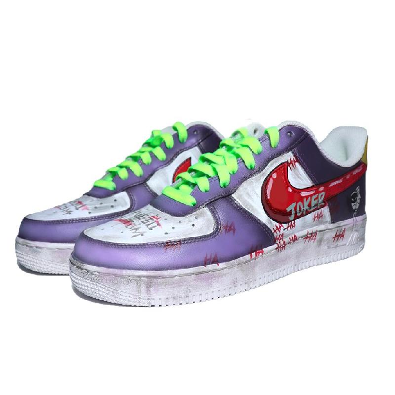 [Custom Clown graffiti]  Air Force 1 Skateboarding Shoes Men