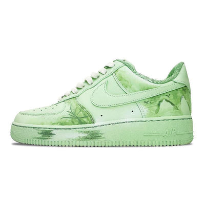 [Custom Duckweed]  Air Force 1 Skateboarding Shoes Men Low-top Green
