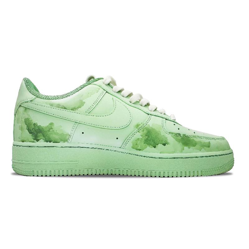 [Custom Duckweed]  Air Force 1 Skateboarding Shoes Men Low-top Green