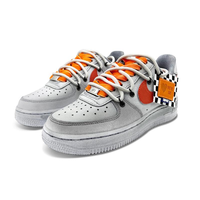 [Custom Men's setting sun afterglow] Male  Air Force 1 Low Skate shoes