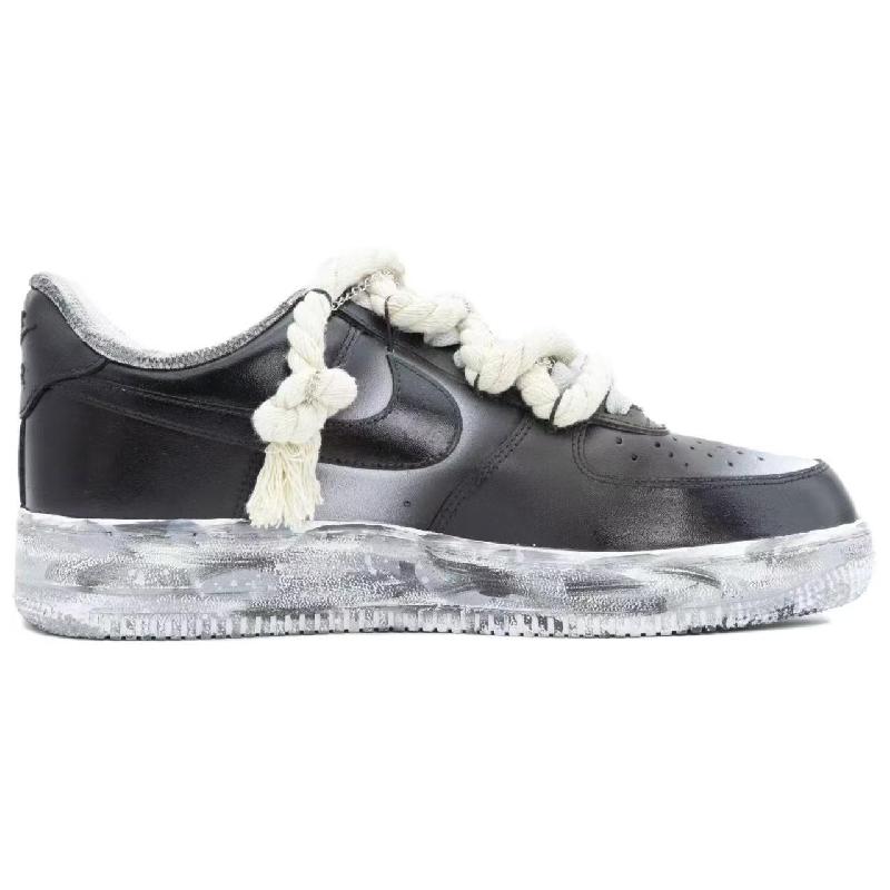 [Custom Love and violence destroy bears]  Air Force 1 Skateboard Shoes Men Low-Top Black/White