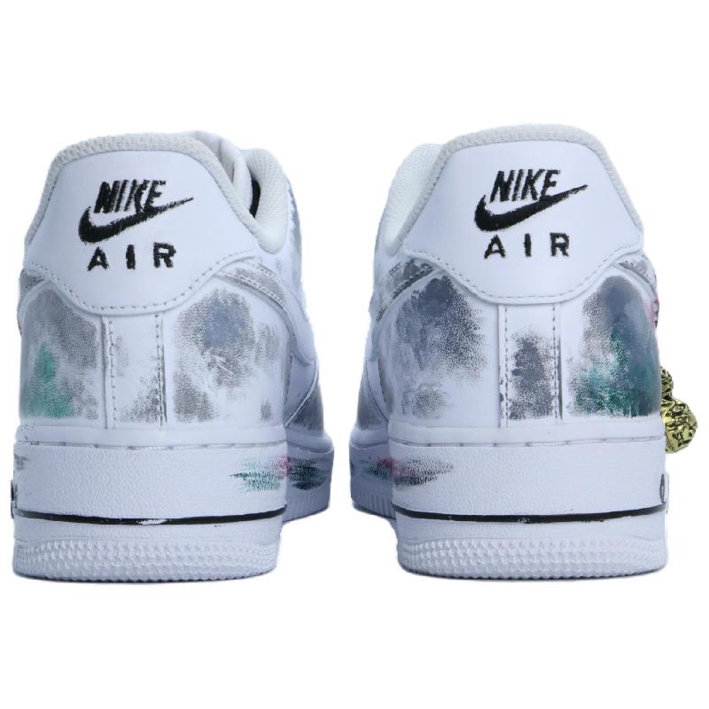 [Custom Black myth]  Air Force 1 Skateboard Shoes Unisex Low-Top White/Black